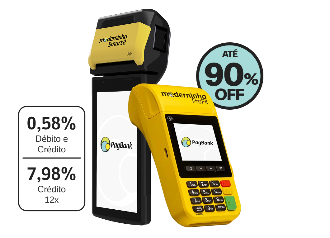 Moderninha Smart 2 e Moderninha ProFit do PagBank